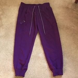 Healing Hands Purple Label Toby Jogger Scrub Pant, Eggplant, Medium Petite, NWOT